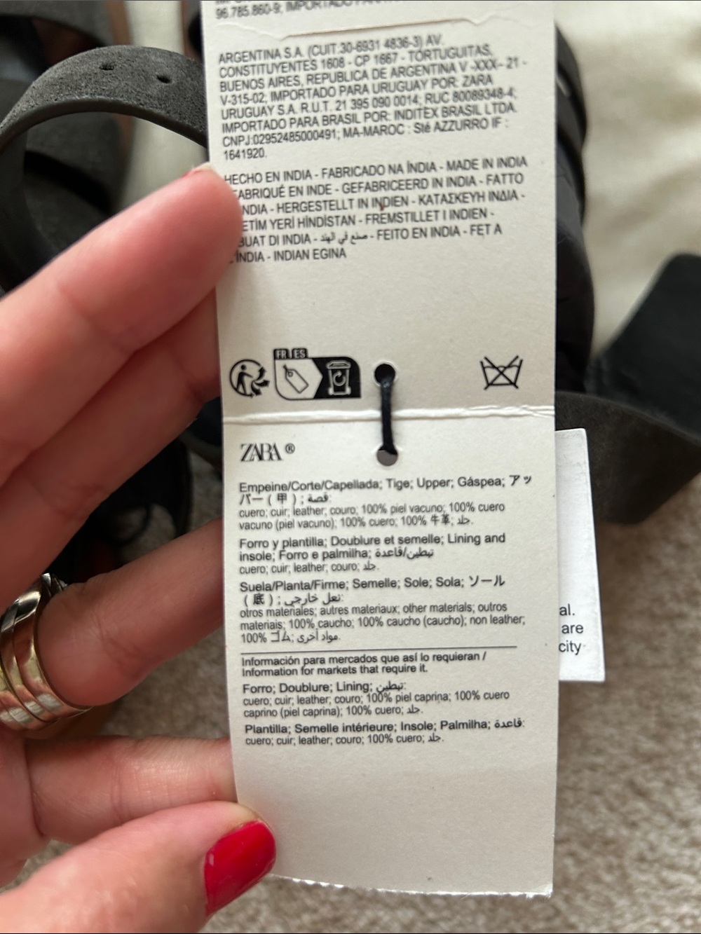 ZARA Dark Gray Suede Fisherman Sandals - Picture 5 of 7